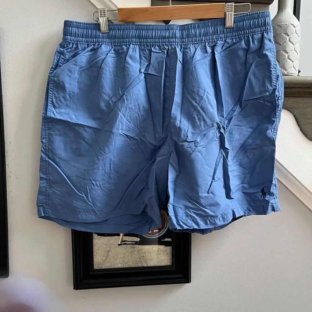 Polo Ralph Lauren Blue Classic Nylon Swim Trunks sz XXL